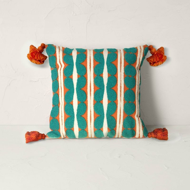 Butterfly Outdoor Throw Pillow Teal/Orange - Opalhouse™ designed with Jungalow™ | Target