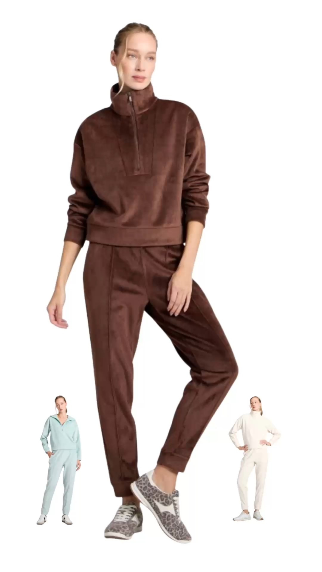 When I saw these velour ribbed jogger sweatshirt and sweatpants, I knew I immediately had to have them! They feel incredibly soft and look so elevated for an easy lounge set! My kind of fit! This would be perfect for travel too!

#LTKCyberWeek #LTKActive #LTKmomlife