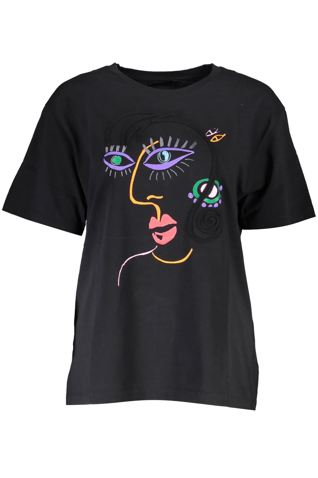 Desigual Chic Embroide Tee with Artistic Women's Flair | Shop Simon