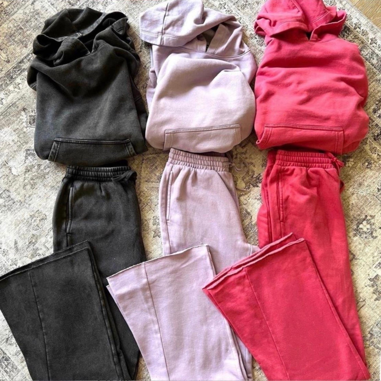 Scroll to shop! Mineral wash sets in several colors! Size down in pants if between. Length options too!