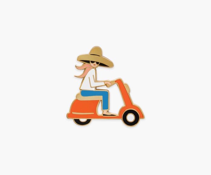 Scooter Girl Enamel Pin | Rifle Paper Co.