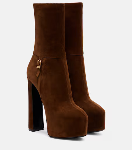 Saint Laurent Nico 155 suede platform ankle boots | Mytheresa (UK)