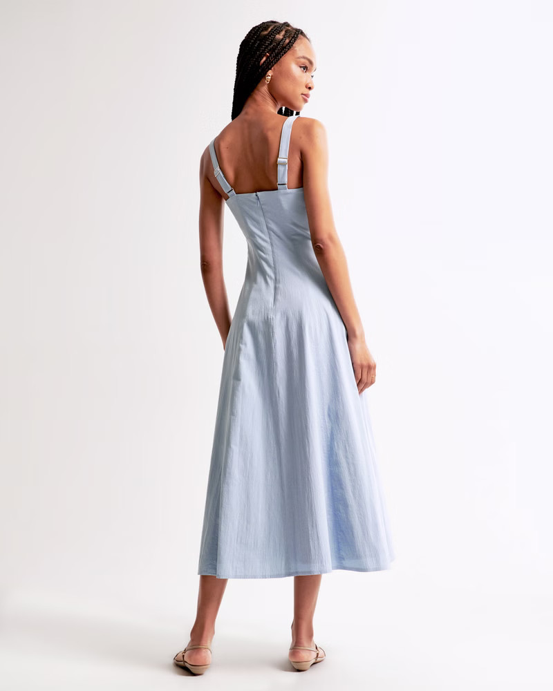Women's The A&F Mila Stretch Midi Dress | Women's Dresses & Jumpsuits | Abercrombie.com | Abercrombie & Fitch (US)