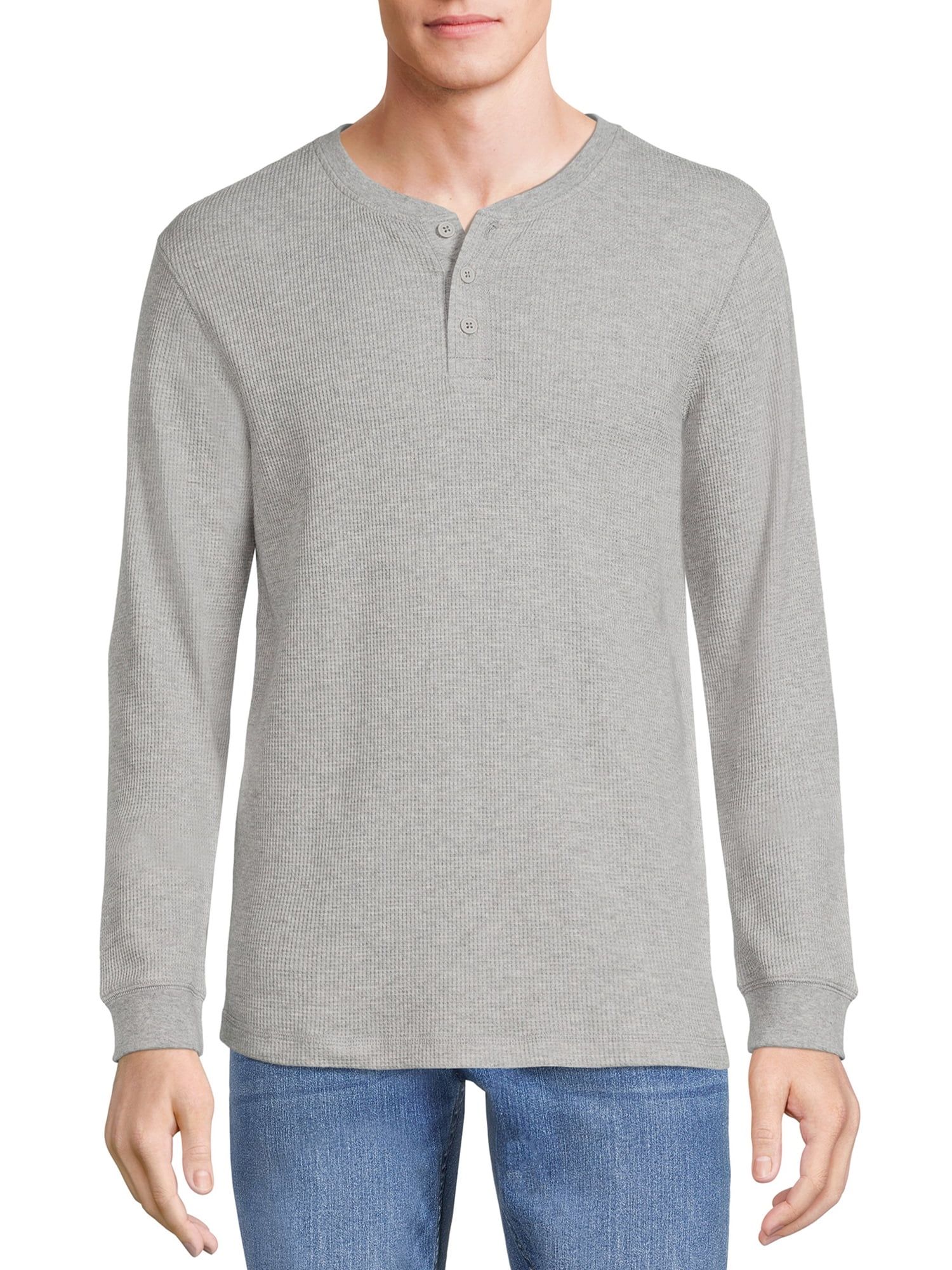 George Men's and Big Men's Long Sleeve Thermal Henley Shirt - Walmart.com | Walmart (US)