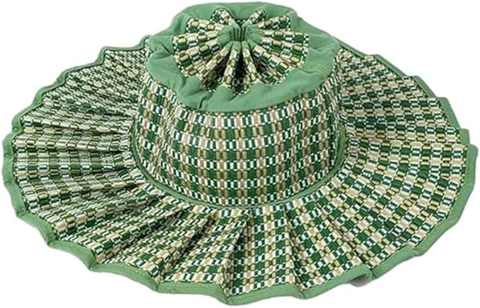 Women's Lorna Murray Hat Straw Reversible Pleated Sun Hat, Wide Brim Foldable Casual Outdoor Beac... | Amazon (US)