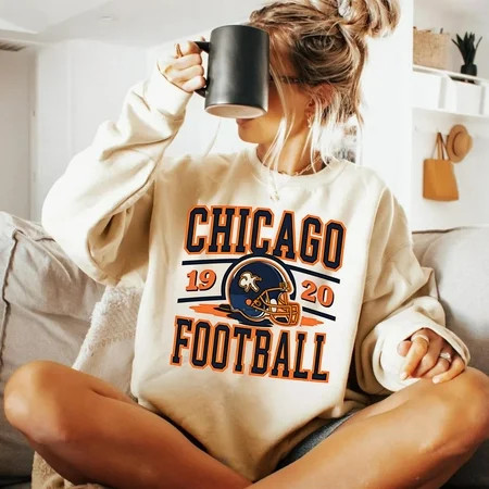 Chicago Football Sweatshirt, Unisex Game Day Crewneck, Chicago Sports Gear, Popular Bear Shirts | Walmart (US)