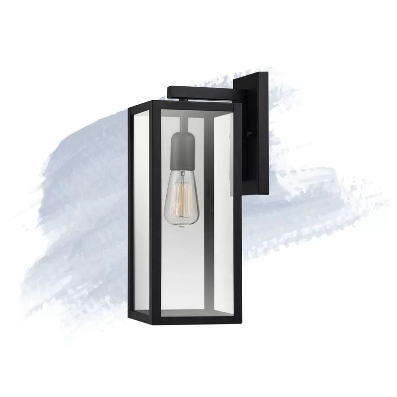 Andalucia Matte Black 1 - Bulb 14.76" H Outdoor Wall Lantern | Wayfair North America