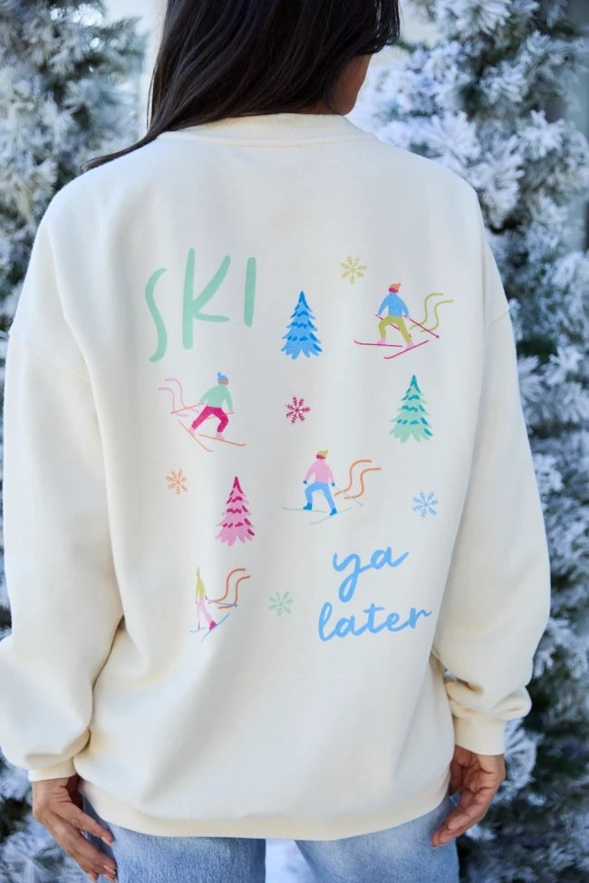 Love this ski themed sweatshirt for teens who love snow. 

#LTKHoliday #LTKGiftGuide