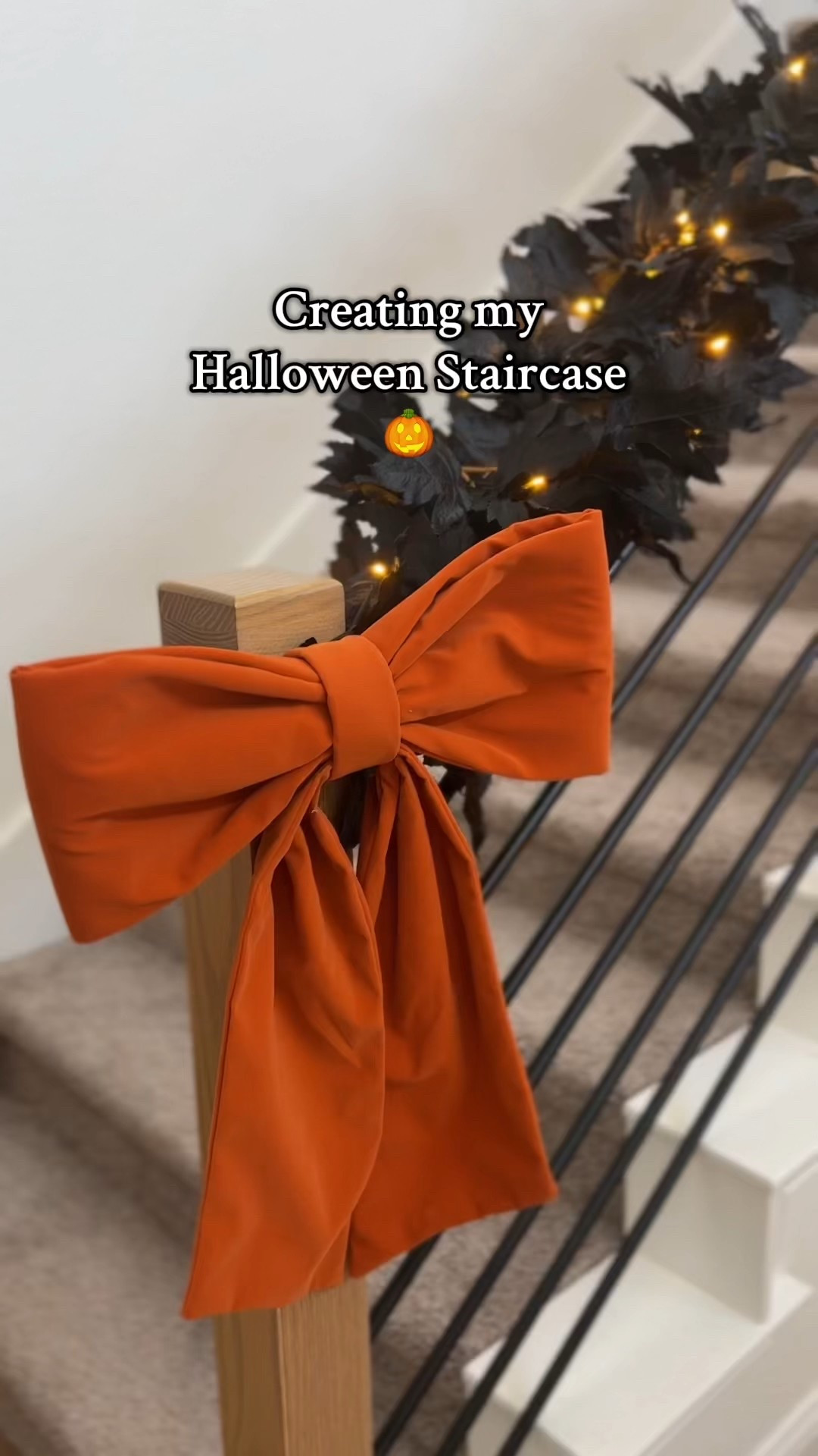 Spooky steps, cozy vibes 👻🕯️✨ My Halloween staircase is officially dressed to impress—every step feels like a little piece of haunted magic. Would you dare to walk up? 🖤🪦 

#LTKHalloween #LTKSeasonal