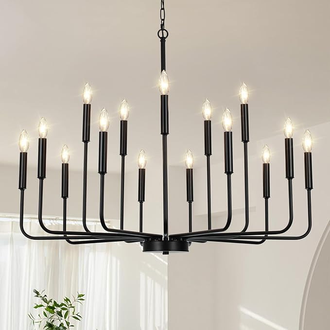 Gifarich Black Chandeliers for Dining Room Light Fixture Over Table, Modern Farmhouse Chandeliers... | Amazon (US)