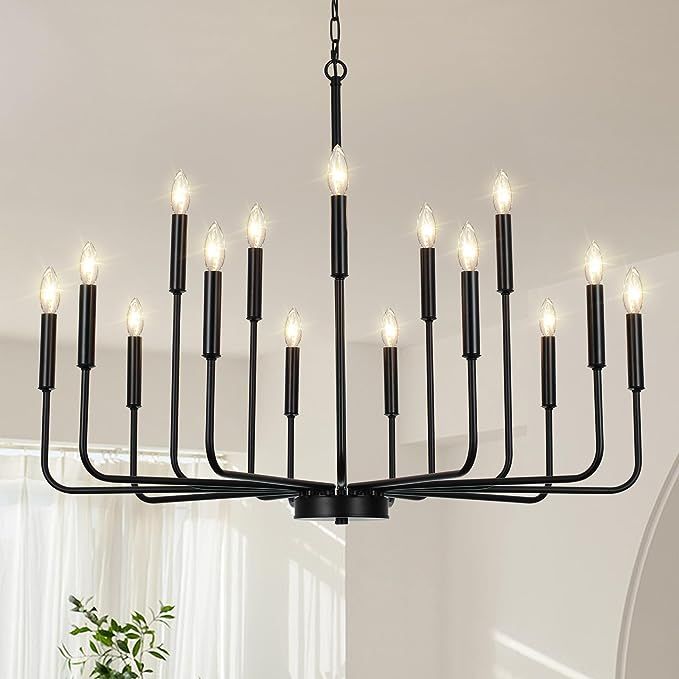 Gifarich Black Chandeliers for Dining Room Light Fixture Over Table, Modern Farmhouse Chandeliers... | Amazon (US)