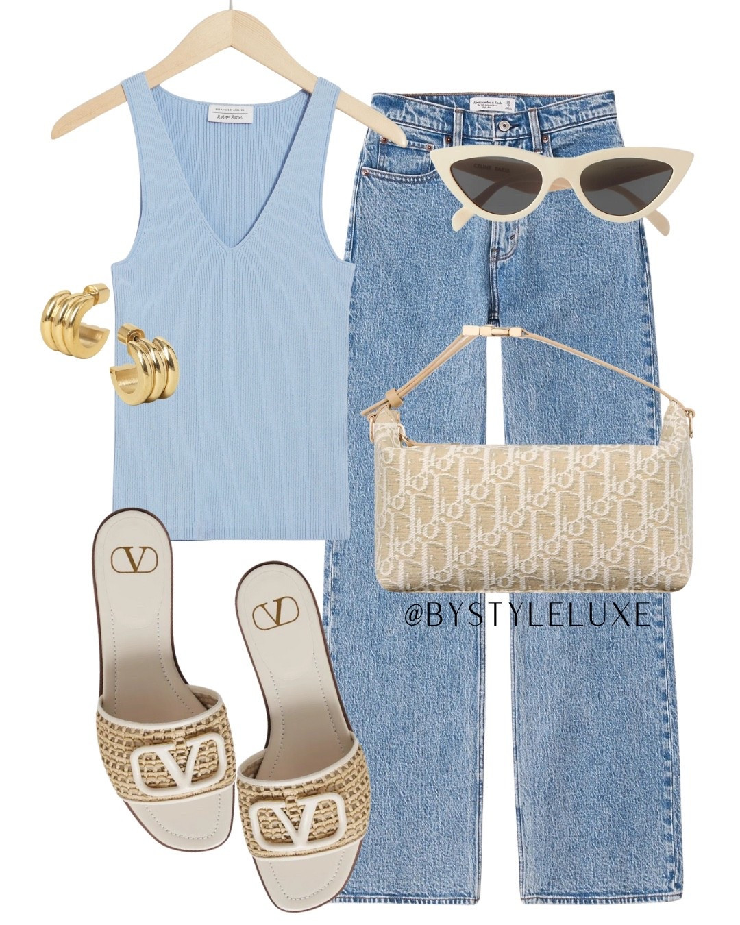 BLUE - styling an all blue outfit with white accessories to add contrast and elevate the look

#jeans #summeroutfit #holidayoutfit 

#LTKsummer #LTKstyletip #LTKeurope