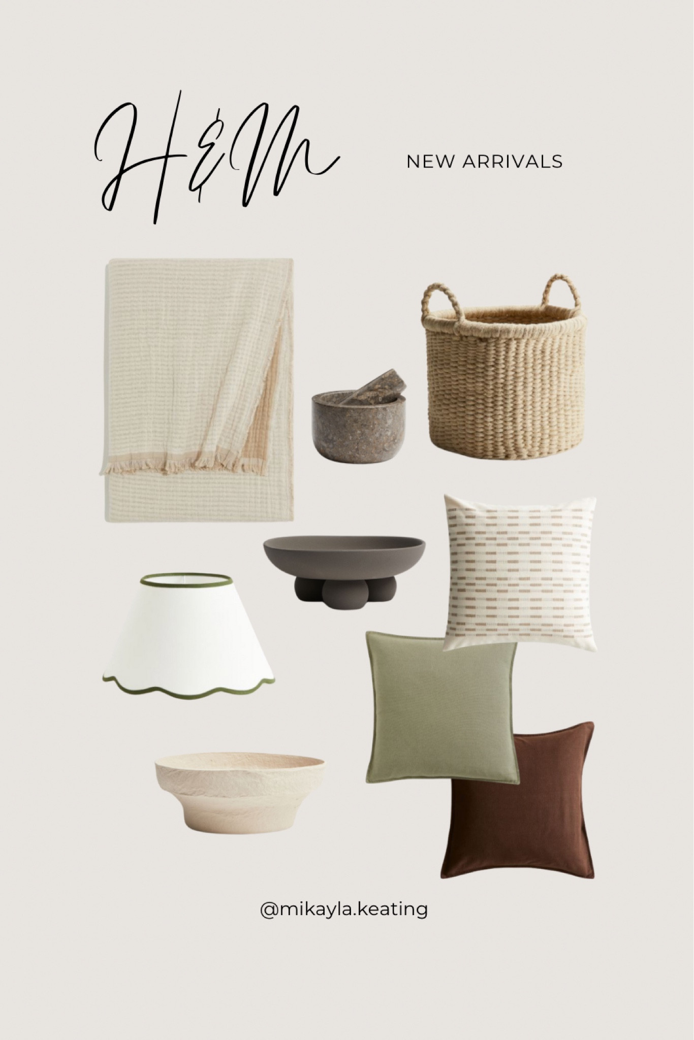 New H&M Home

Throw blanket, pillows, bowl, lamp shade, scallop, basket

#LTKFindsUnder50 #LTKHome #LTKStyleTip
