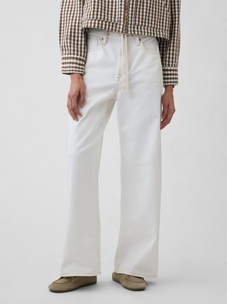 High Rise Drawstring Wide-Leg Jeans | Gap Factory