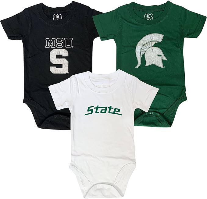 Wes and Willy Baby College Team 3 Pack Bodysuits | Amazon (US)