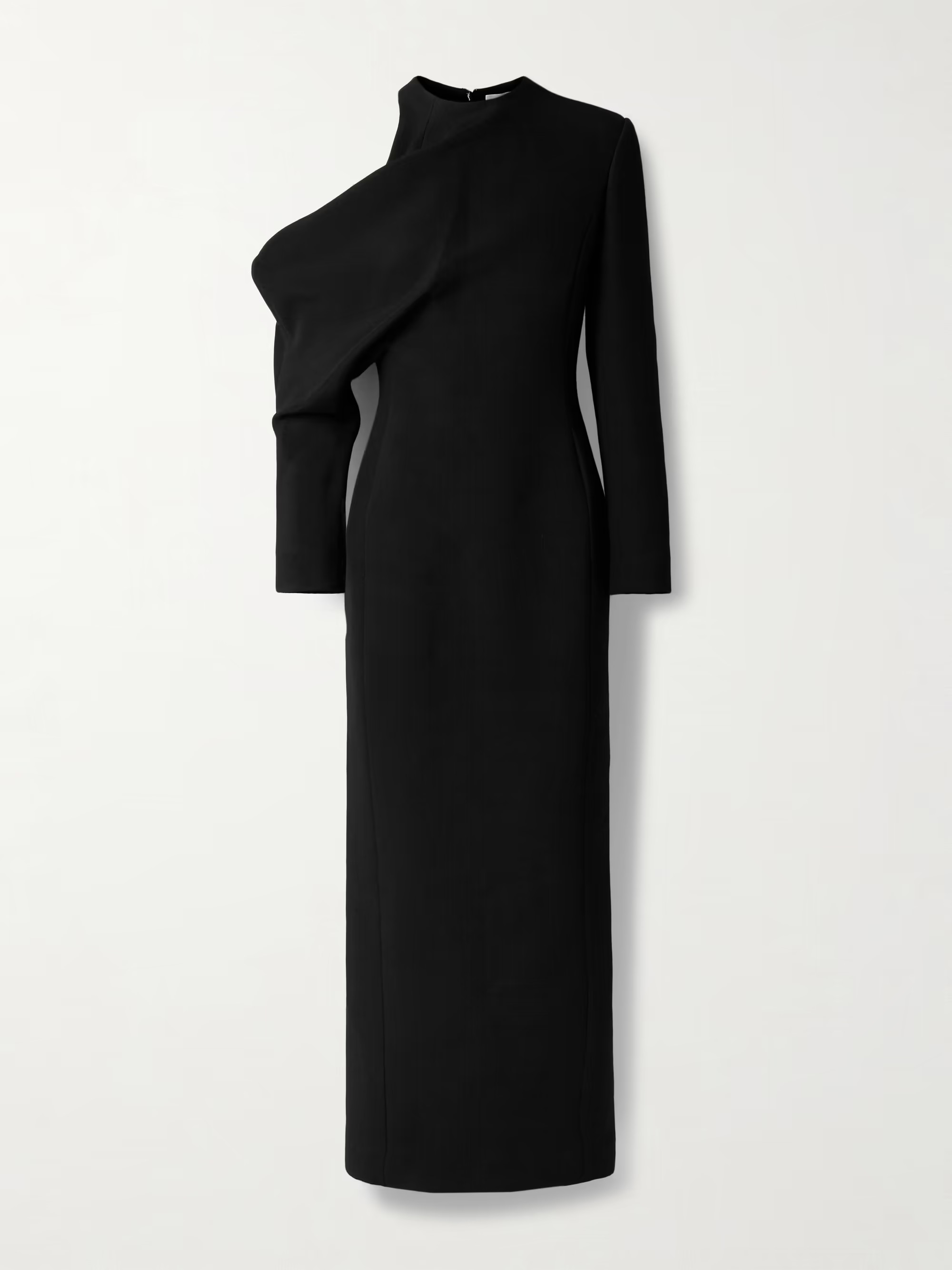 Trey cold-shoulder draped cady maxi dress | NET-A-PORTER (US)