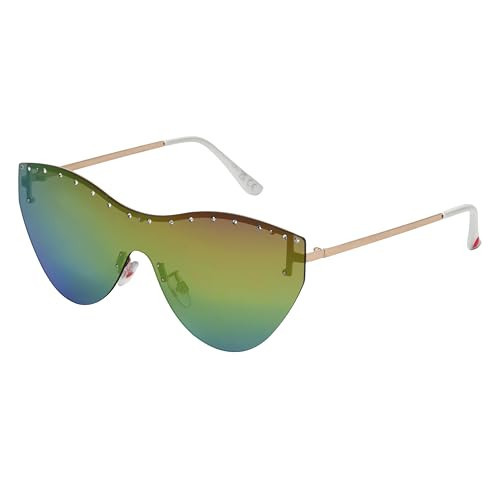Betsey Johnson Women's Summertime Sunglasses Shield, Rainbow, 145 mm | Amazon (US)
