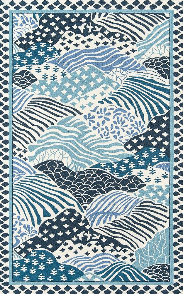 Madcap Cottage Under A Loggia Windsor Park Area, Indoor Outdoor Rug, Blue, 5' X 8' | Amazon (US)