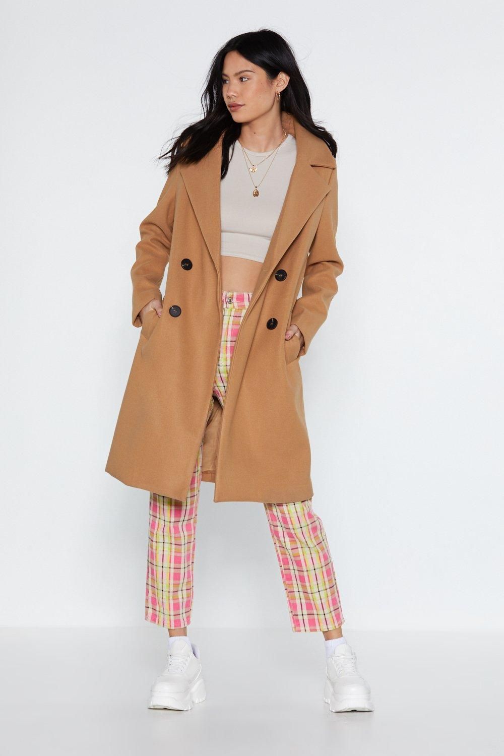 When It Rains Double Breasted Coat | NastyGal (US & CA)