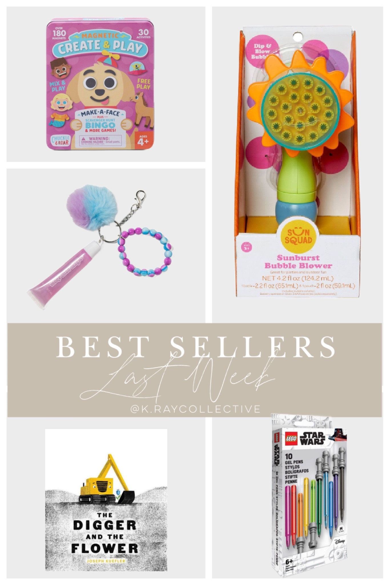 Our best selling toy links last week! The under five dollar bubble gun, keychain lip gloss, one of our favorite kids books, Star Wars gel pens and great travel games.

#KidsActivities #KidsGames #KidsToys #targetkids

#LTKfindsunder50 #LTKxTarget #LTKkids