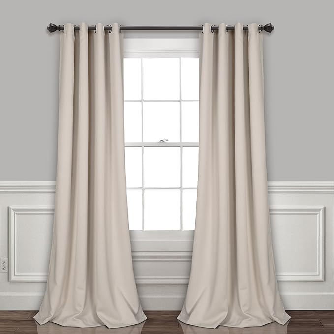 Lush Decor Curtains-Grommet Panel with Insulated Blackout Lining, Room Darkening Window Set (Pair... | Amazon (US)