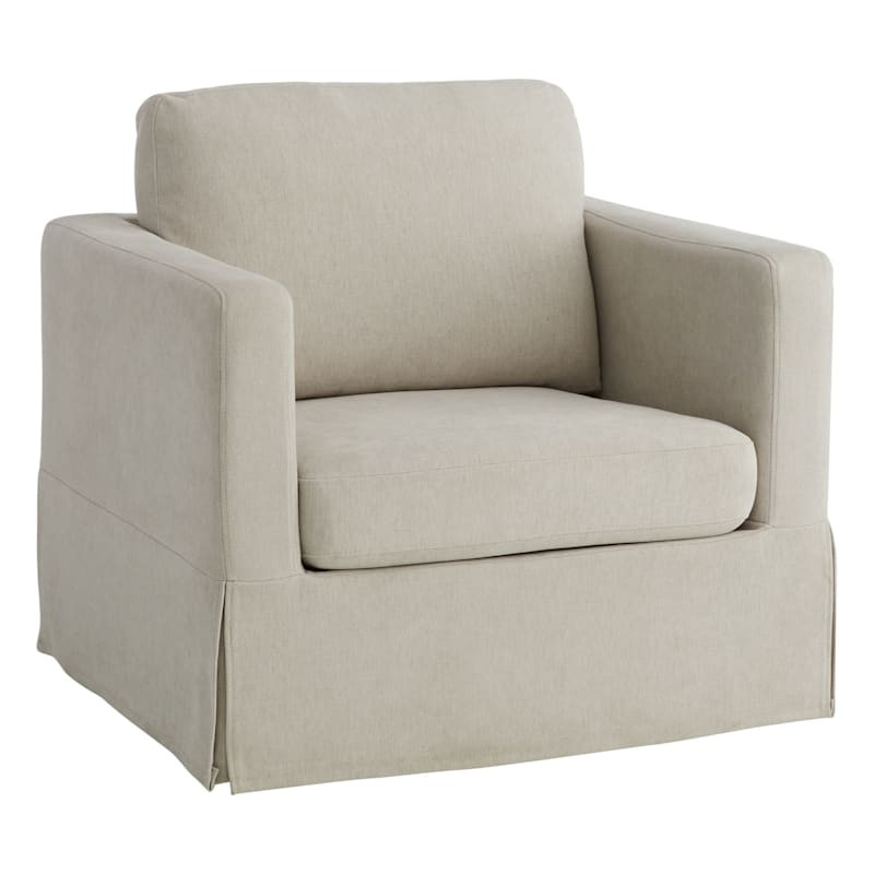 Langley Swivel Accent Chair, Taupe | At Home