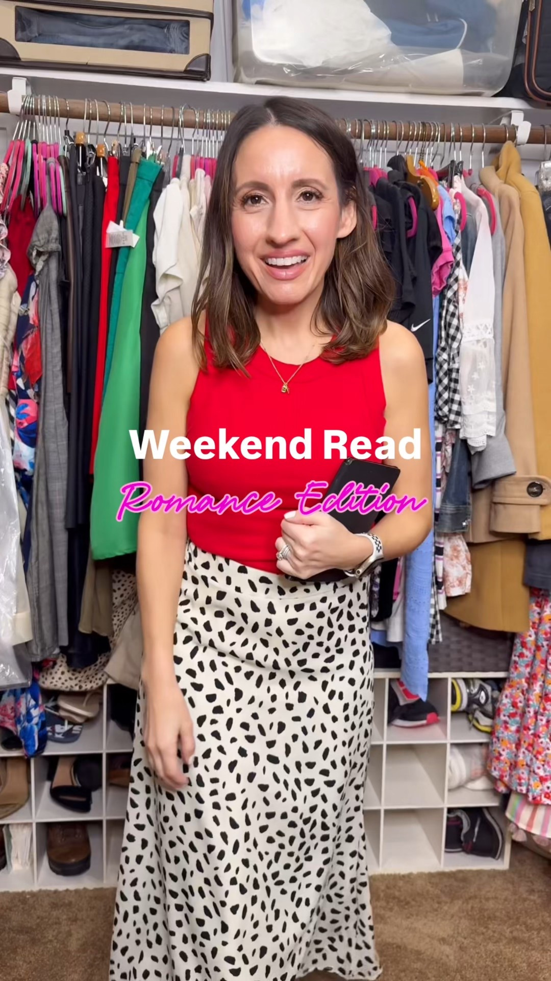 Spicy Rockstar romance rec + my go to tank top and spotted animal print skirt. 
I swear by my Kindle Paper White. It my favorite way to read without adding extra clutter. 
Book: After Finding You by Brittney Coon  
Petite style
Book rec 

#LTKOver40 #LTKstorytime #LTKPetite