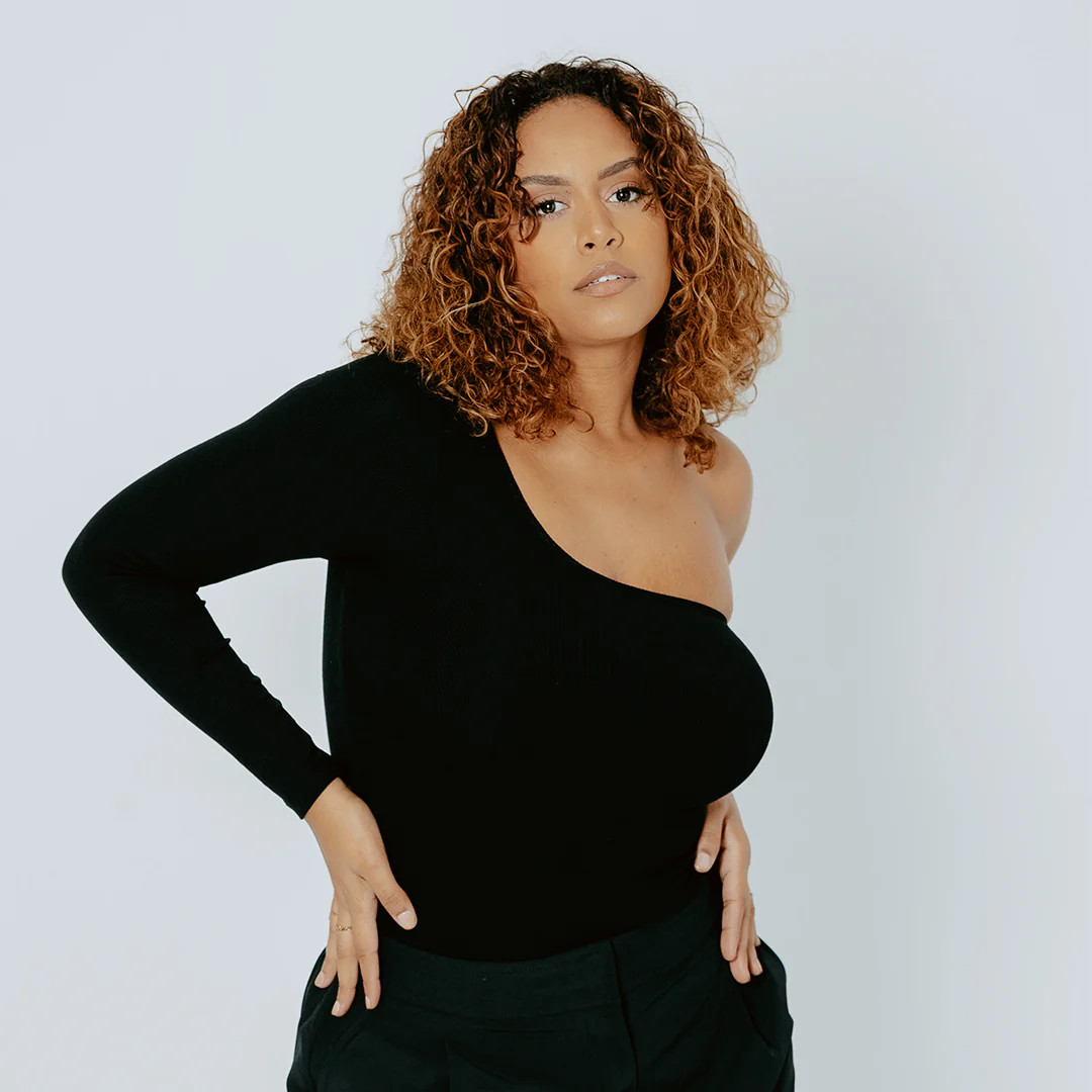 One Shoulder Long Sleeve Bramisuit | Klassy