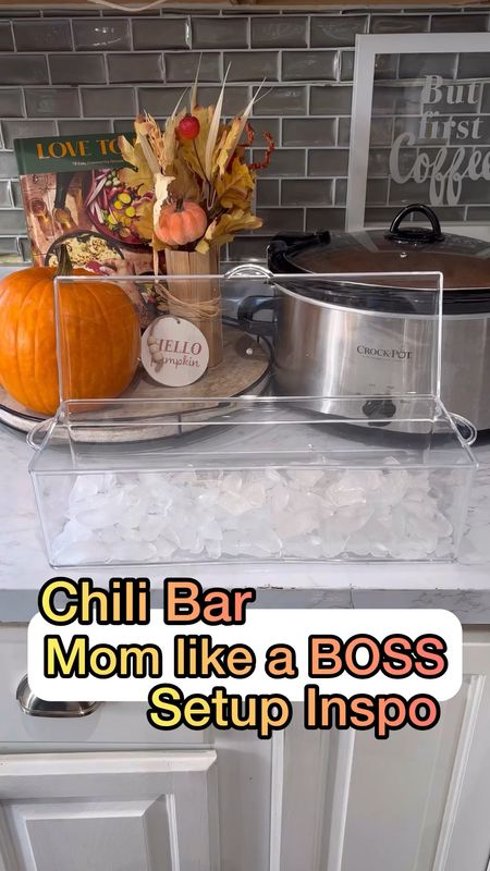 Follow along for my chili recipe coming tomorrow! The condiments tray is under shop my videos and linked in my stories! I used it for a momosa bar for fruit, a taco toppings area and now for a #chilibar it’s really versatile and you can put ice underneath to keep it cold and the lid keeps bugs out 🥰 #fallrecipes #easyrecipes #chilirecipe #chilicookoff #momsofinstagram 

#LTKGiftGuide #LTKparties #LTKfamily