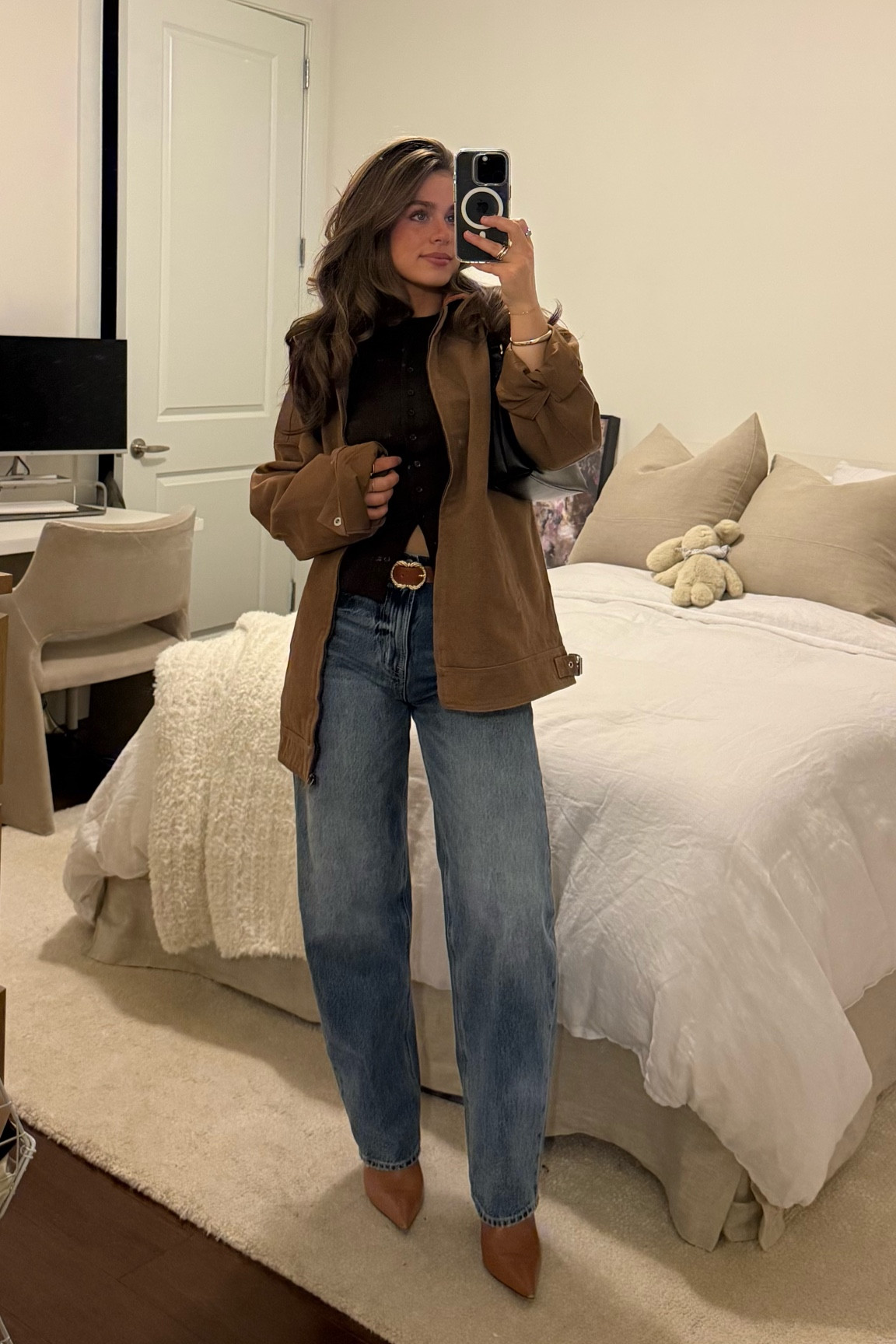 wearing XS in top, XXS in jacket (def size down), size 75 in belt, size 24 in denim, shoes TTS!

#LTKActive #LTKSaleAlert #LTKSeasonal