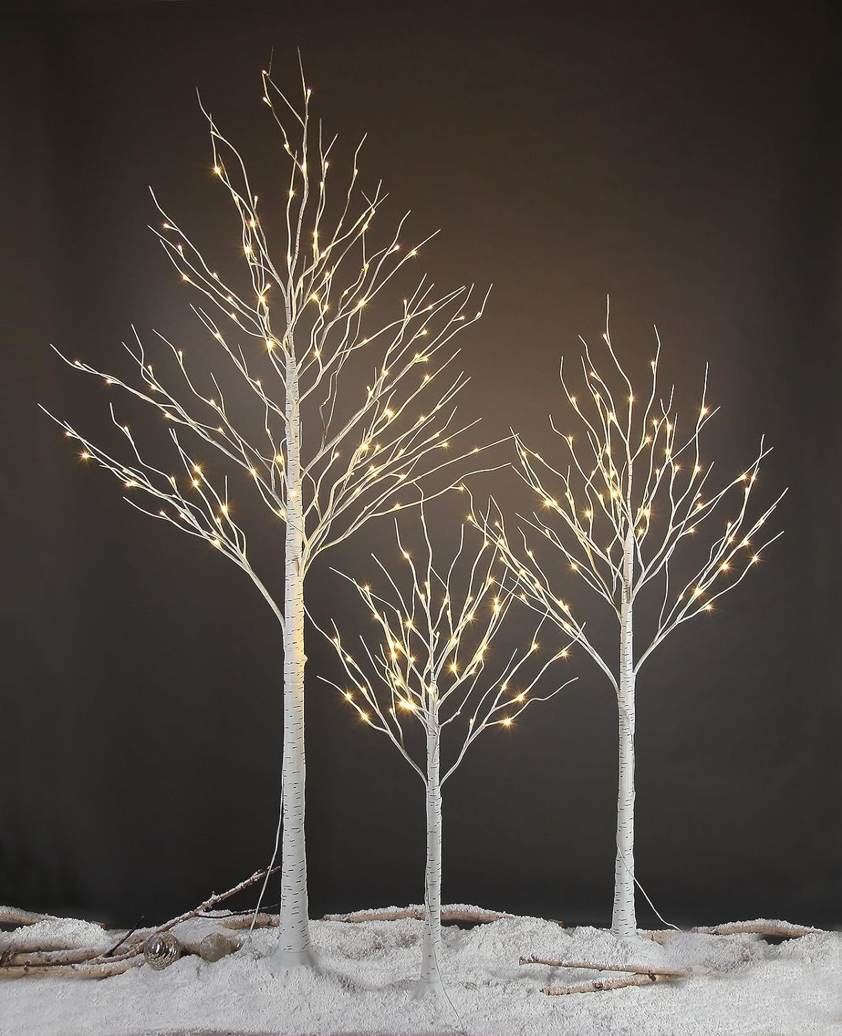 LIGHTSHARE 4 Feet Birch Tree, 48 LED Lights, Warm White, for Home, Festival, Party, and Christmas... | Amazon (US)