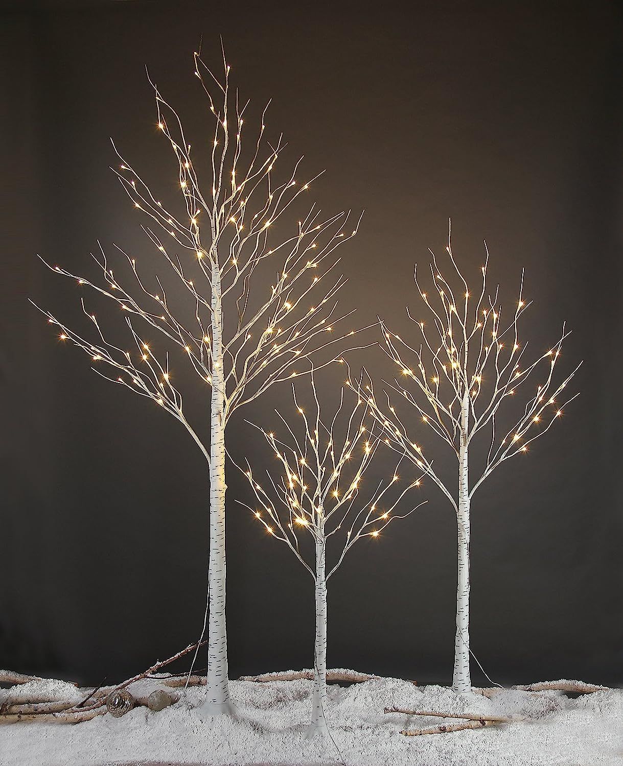 LIGHTSHARE 4 Feet Birch Tree, 48 LED Lights, Warm White, for Home, Festival, Party, and Christmas... | Amazon (US)