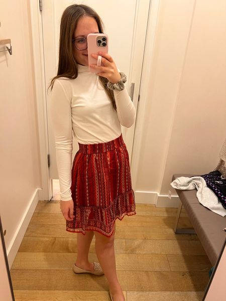 A holiday outfit that will take you past December! This skirt is so pretty and can definitely be worn all year round 😍 LOFT has the best cream, basic turtlenecks if you ask me, I get one every year! 

Sizing- tts
Skirt xs
Top s


#LTKHoliday #LTKsalealert #LTKunder50