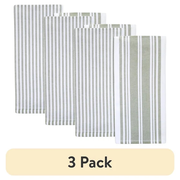 (3 pack) Better Homes & Gardens 2 Piece Culinary Kitchen Towel, Green | Walmart (US)