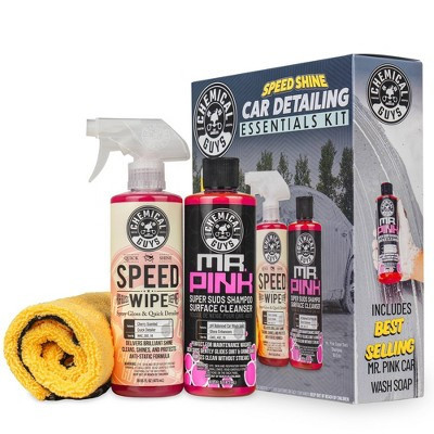 Chemical Guys 3pc Wash and Shine Cleaners: Liquid Automotive Cleaning Kit, 2.75 Net Weight, Scented for Cars & Motorcycles | Target