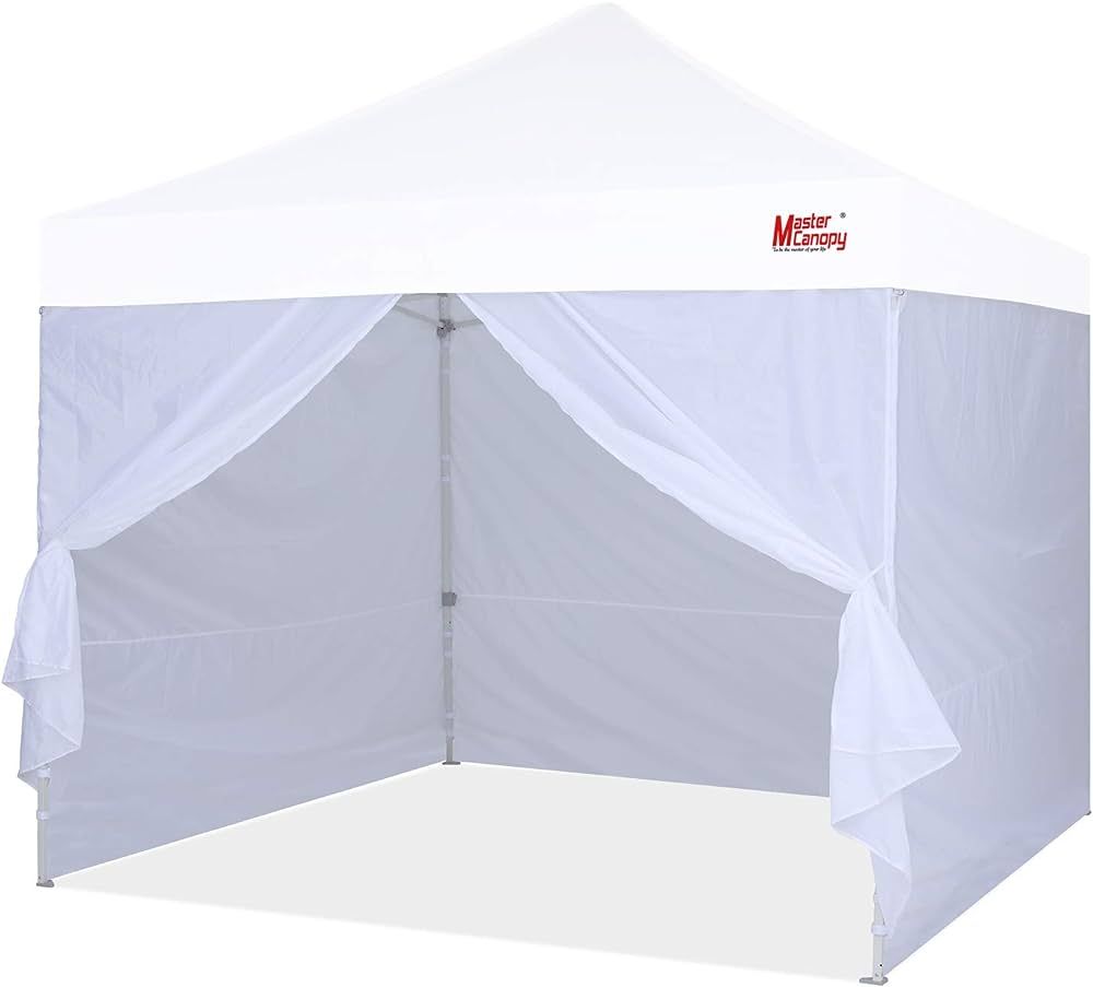 MASTERCANOPY Pop-up Canopy Sidewall Kit, 3 Sidewalls & 1 Doorwall Only (10x10,White) | Amazon (US)