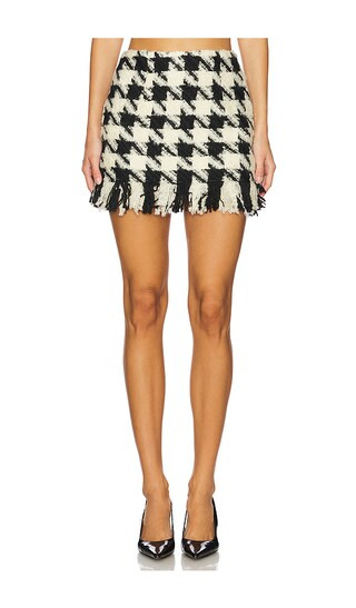 Houndstooth Mini Skirt in Black & White | Revolve Clothing (Global)