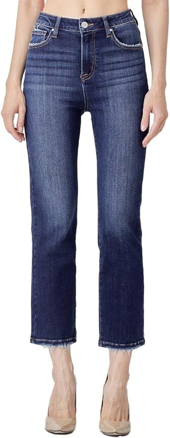 SALT TREE Risen Jeans - High Rise Crop Straight Jeans - RDP5250 | Amazon (US)