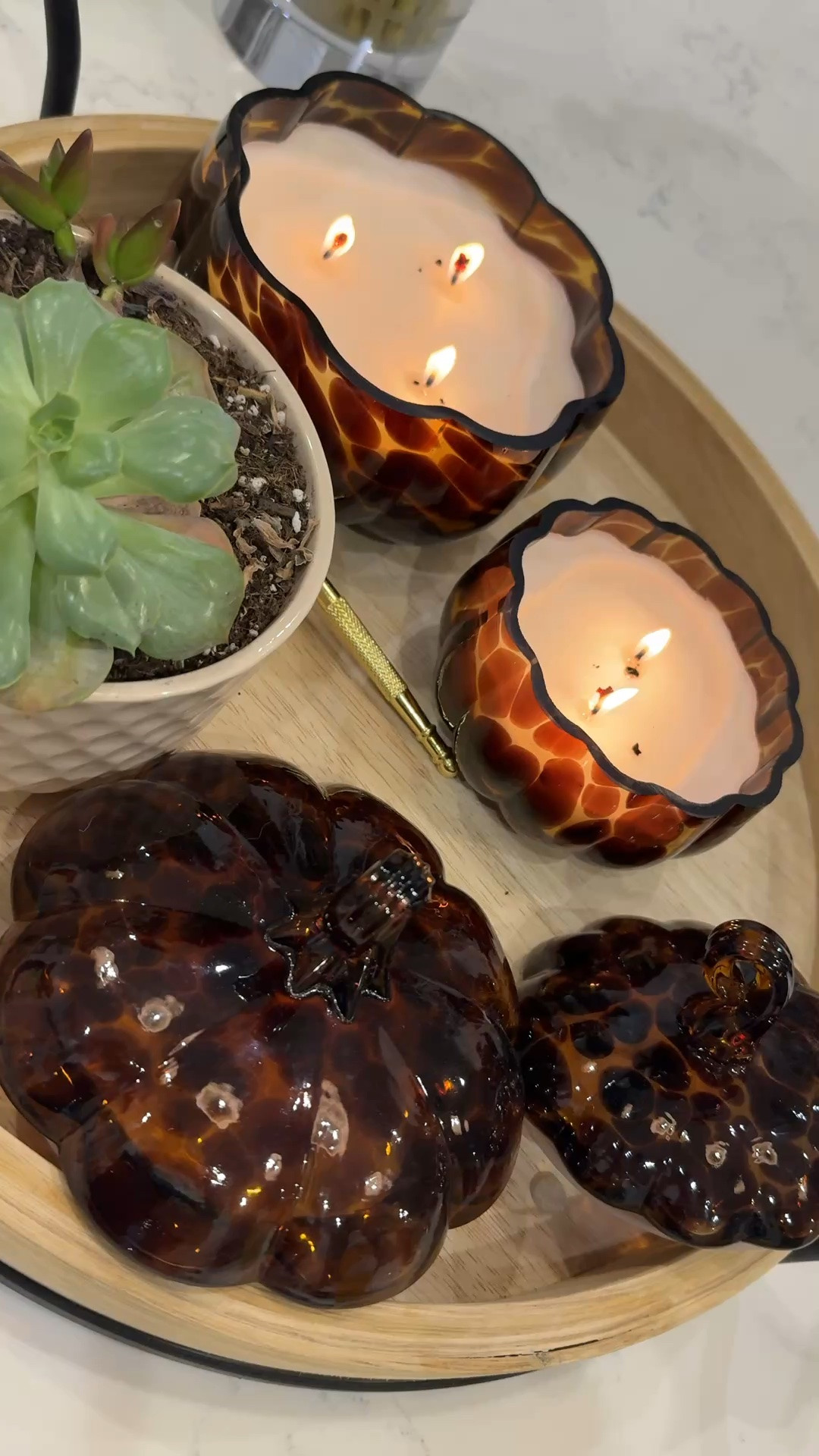 Fall pumpkin candles