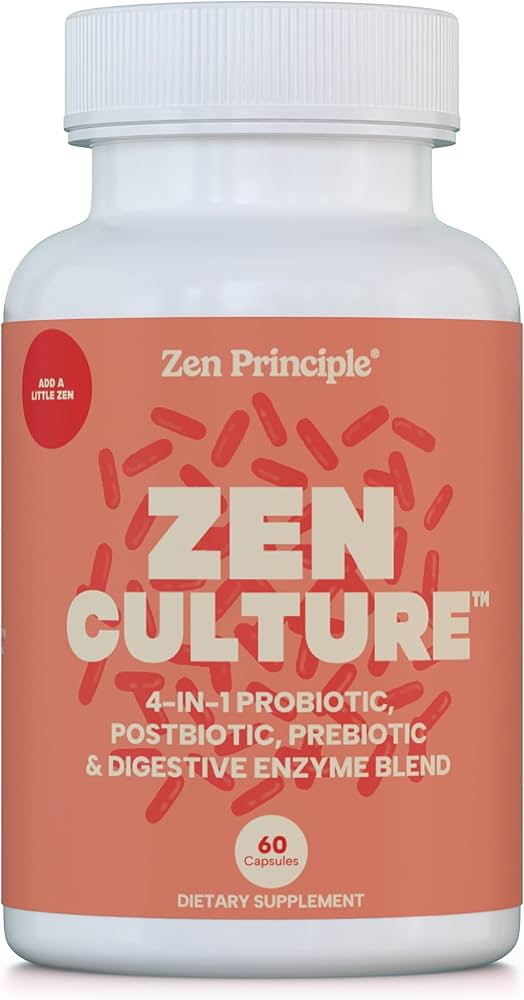 Zen Principle Zenculture™ – 4-in-1 Synbiotic Supplement (Probiotic + Prebiotic + Postbiotic +... | Amazon (US)