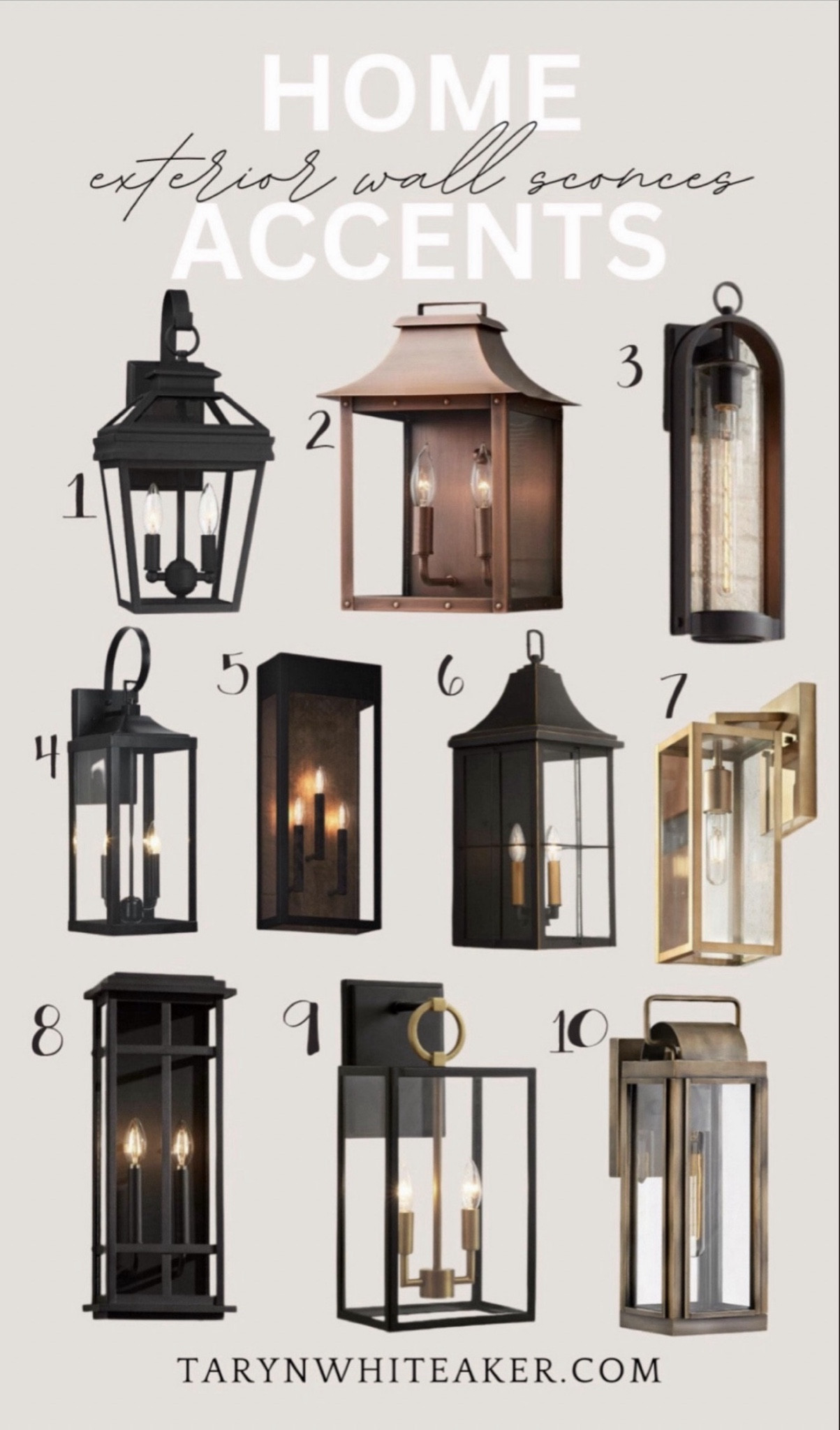 Exterior lighting that instantly upgrades your curb appeal.
These wall sconces are one of the easiest ways to make your home look more custom and high-end—without a full exterior makeover. I love mixing classic black finishes with warm brass tones for that timeless, designer look.

Whether you’re updating your front porch, garage, or patio, these picks are all statement-worthy and functional.

Which one is your favorite—1 through 10? Shop them all here.

#LTKHome #LTKSeasonal