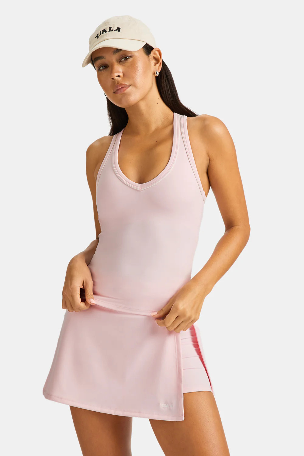 DayFlex Built-In Support V Neck Racer Vest - Ballet Slipper | TALA (UK)