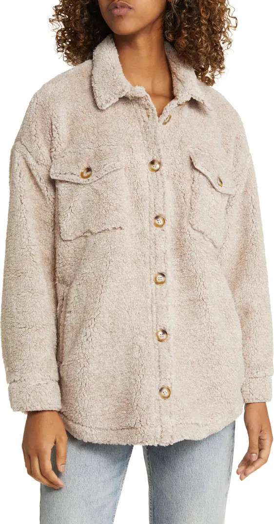 Faux Shearling Shacket | Nordstrom