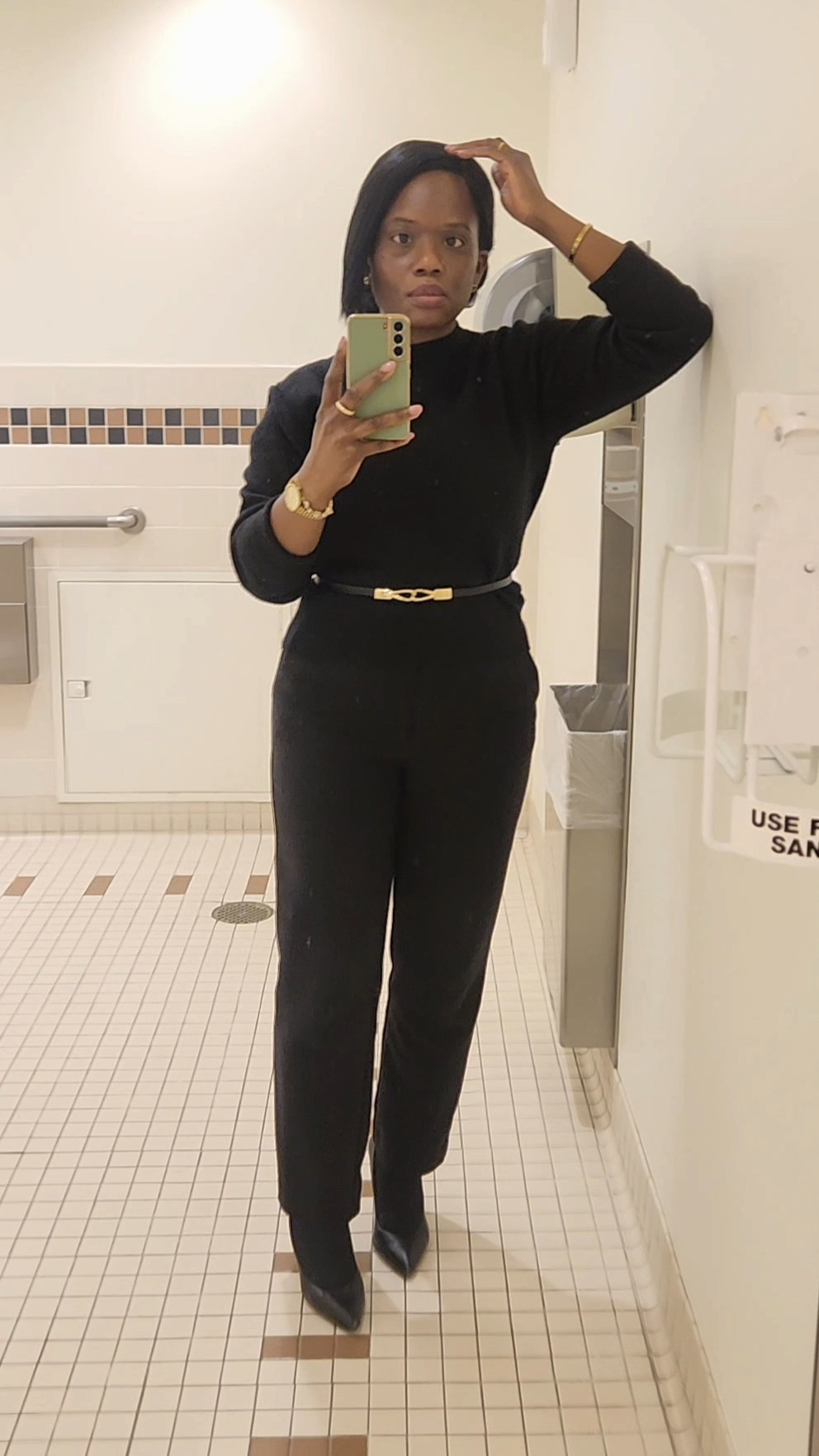 Casual office outfit, monochrome workwear, all black style◇Loft Trouser, Size 4◇H&M Sweater, Size Sm

#LTKWorkwear #LTKootd #LTKPetite