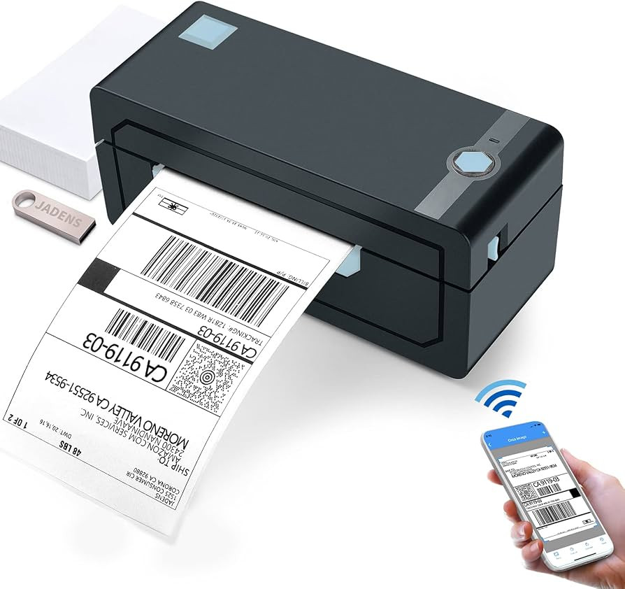 JADENS Bluetooth Thermal Shipping Label Printer – Wireless 4x6 Shipping Label Printer, Compatib... | Amazon (US)
