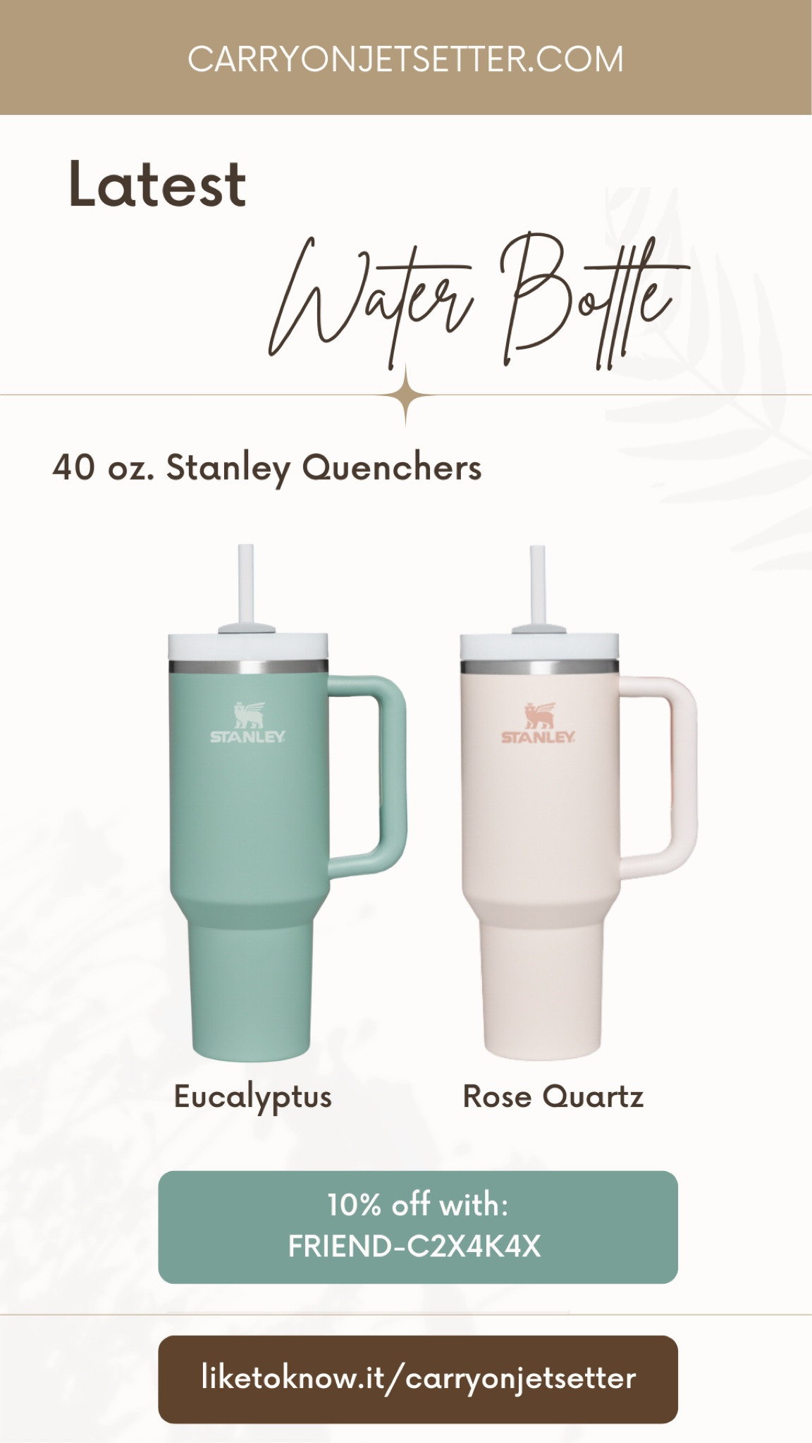40 oz. Stanley Quencher Restock!! In Eucalyptus & Rose Quartz

#LTKbeauty #LTKfit #LTKunder50