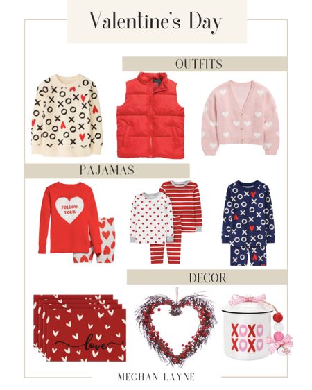 Valentine’s Day decor, outfits and pajamas 

#LTKkids #LTKhome #LTKSeasonal
