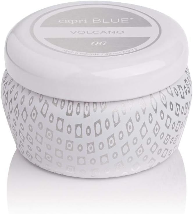 Capri Blue Volcano Scented Candle - White Printed Mini Tin Jar Candle - Luxury Aromatherapy Candl... | Amazon (US)