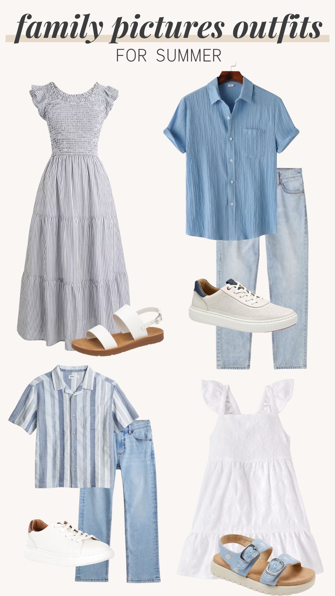 summer family photos, family photo outfits, coordinated family outfits, summer photoshoot outfits, light and airy outfits, white outfits family, neutral family outfits, beige family style, coastal family photos, beach family pictures, soft pastels outfits, casual summer outfits, linen outfits, cotton dresses, matching family outfits, summer aesthetic outfits, warm weather outfits, relaxed family style, lifestyle family photos, outdoor family pictures, picnic photoshoot outfits, sundress family outfits, short sleeve shirts, denim and neutrals, barefoot beach photos, golden hour photoshoot, fresh summer looks, breezy outfits, simple family styling, timeless family photos, summer portrait outfits

#LTKootd #LTKKids #LTKMens