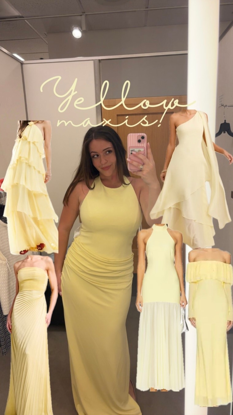 Yellow maxis for wedding guest and all the spring / summer event season!⭐️✨💛☀️ wearing Lula ruched gown😍 

#LTKootd #LTKWedding #LTKgrwm
